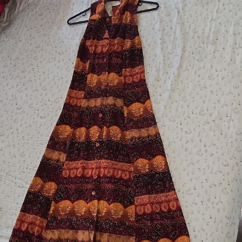 Elegant Multicolor Maxi Dress